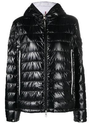 Moncler - Black Galion Hooded Quilted Down Jacket