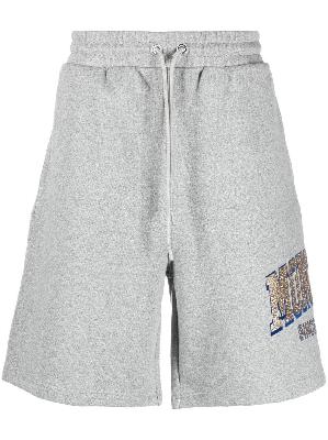 Moncler - Grey Logo Print Shorts
