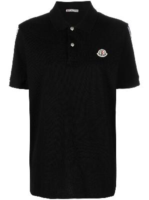 Moncler - Black Logo Cotton Polo Shirt