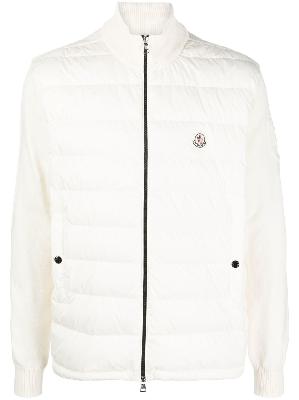 Moncler - White Padded Wool Cardigan