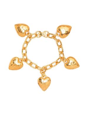 Mondo Mondo - Gold-Plated Heart Burn Charm Bracelet