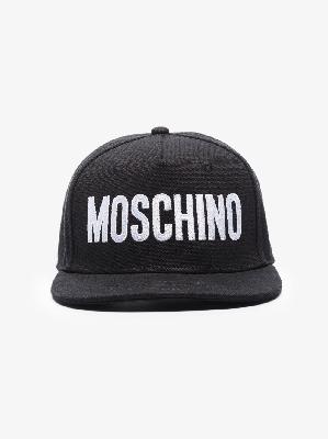 Moschino - Black Core Embroidered Logo Cap