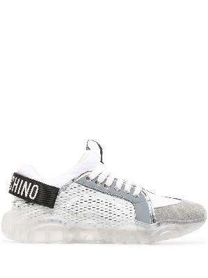 Moschino - White Teddy Leather Sneakers
