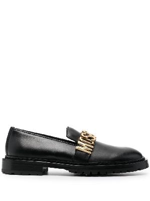 Moschino - Black Logo Leather Loafers