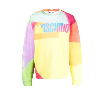 Moschino - Yellow Logo Colourblock Sweatshirt