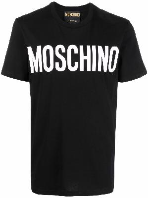 Moschino - Black Logo Print Cotton T-Shirt