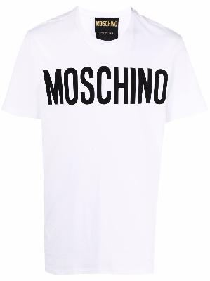 Moschino - White Logo Print Organic Cotton T-Shirt