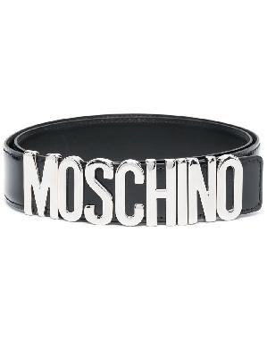 Moschino - Black Logo Leather Belt