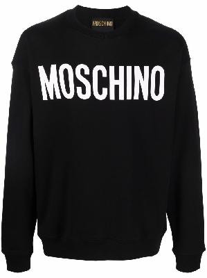 Moschino - Black Logo Print Organic Cotton Sweatshirt