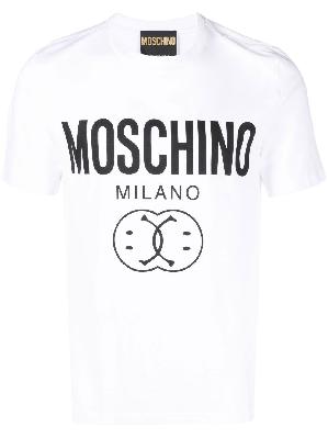 Moschino - White DQM Smile Logo Cotton T-Shirt