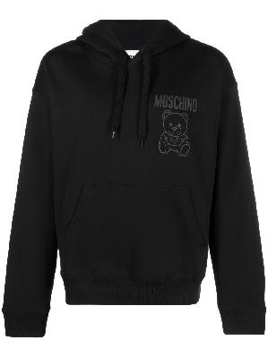 Moschino - Black Teddy Bear Cotton Hoodie
