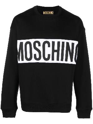 Moschino - Black Institutional Logo Cotton Sweatshirt