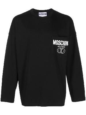 Moschino - Black DQM Smile Logo Cotton Sweatshirt