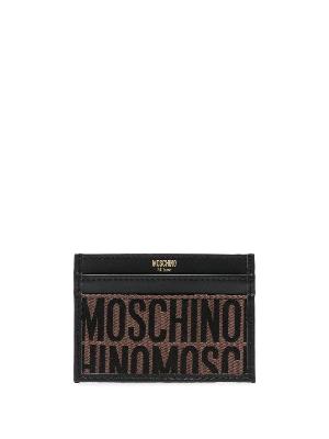 Moschino - Brown Logo Jacquard Card Holder