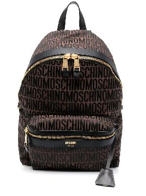 Moschino - Brown Monogram Backpack