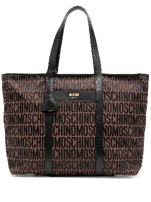 Moschino - Brown Monogram Tote Bag