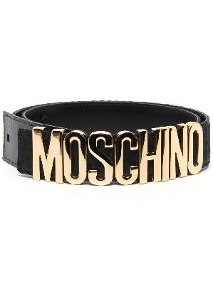 Moschino - Black Logo Plaque Belt