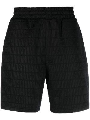 Moschino - Black All-Over Logo-Print Shorts