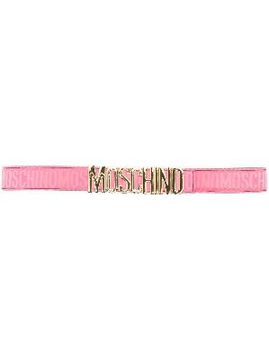 Moschino - Pink Logo-Detail Leather Belt