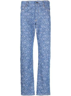 Moschino - Blue All-Over Logo Print Jeans