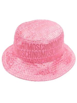 Moschino - Pink Jacquard-Logo Bucket Hat