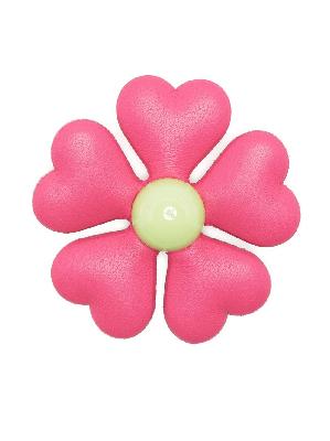 Moschino - Gold-Tone Flower Leather Brooch