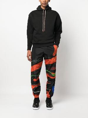 Moschino - Black Graphic Print Tapered Trousers