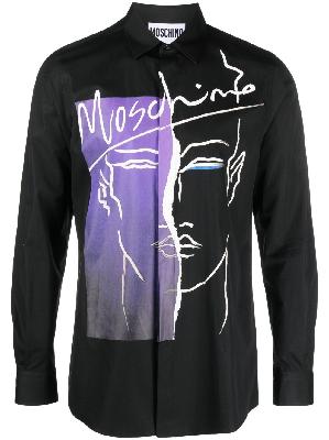 Moschino - Black Graphic Print Cotton Shirt
