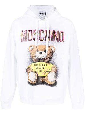 Moschino - White Teddy Bear Print Hoodie