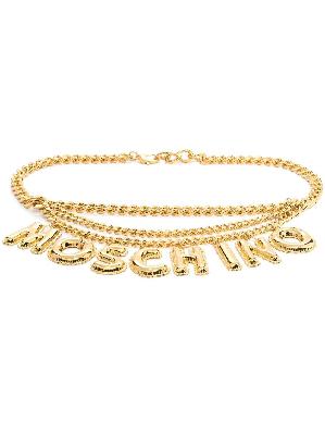 Moschino - Gold-Tone Inflatable Lettering Chain Belt