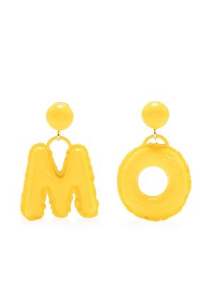 Moschino - Yellow Inflatable Lettering Drop Earrings