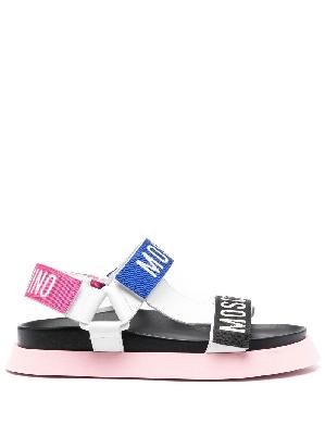 Moschino - Black Logo Touch Strap Sandals