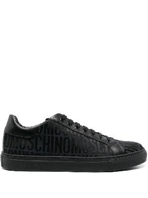 Moschino - Black Logo Jacquard Low-Top Sneakers