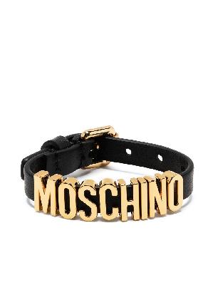 Moschino - Logo-Lettering Leather Bracelet