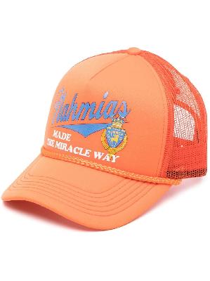 Nahmias - Orange Logo Print Cap