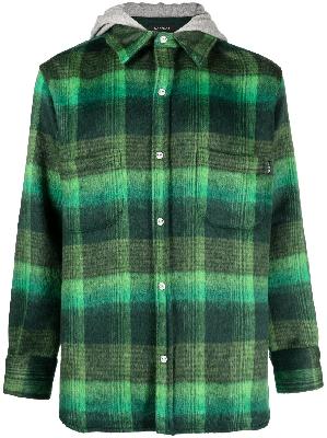 Nahmias - Green Plaid Hooded Shirt Jacket