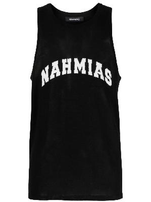 Nahmias - Black Wool Logo Intarsia Tank Top