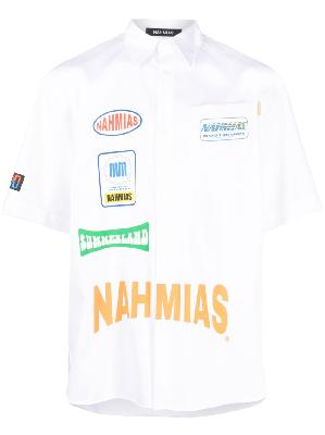 Nahmias - White Surf Comp Logo Print Shirt