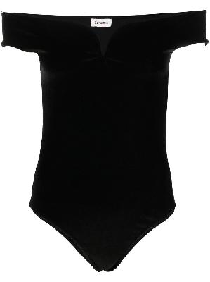 Nanushka - Black Off-Shoulder Bodysuit
