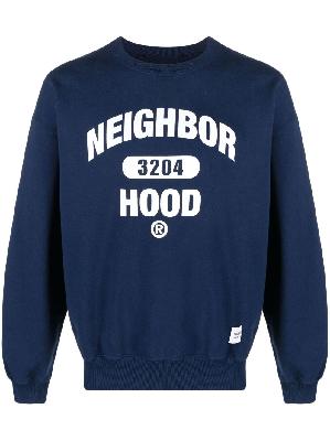 Neighborhood - Blue Embroidered Logo Sweatshirt
