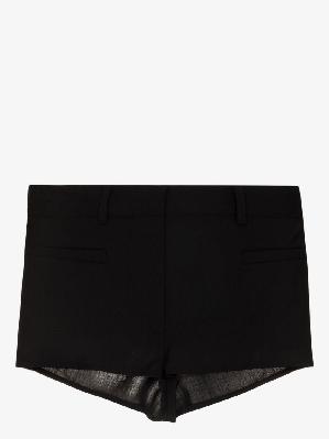 Nensi Dojaka - Black Tailored Wool Mini Shorts