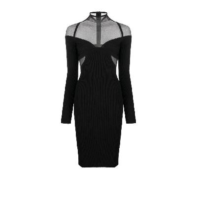 Nensi Dojaka - Black Panelled Turtleneck Dress
