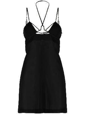 Nensi Dojaka - Black Underwire Strappy Mini Dress