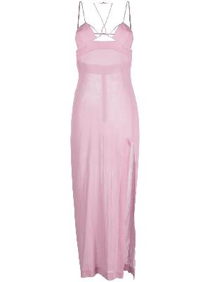 Nensi Dojaka - Pink Semi-Sheer Cotton Dress