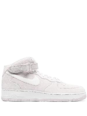 Nike - Pink Air Force 1 Mid ‘07 Suede Sneakers