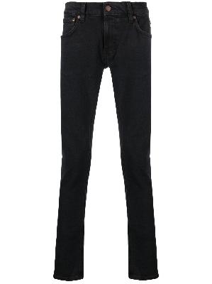 Nudie Jeans - Black Tight Terry Slim-Leg Jeans