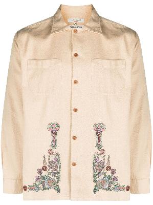 Nudie Jeans - Neutral Vincent Floral Print Cotton Shirt