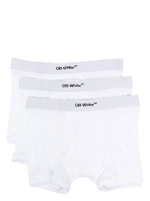 Off-White - White Logo Waistband Boxer Briefs Set