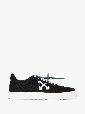 Off-White - Black Low Vulcanised Canvas Sneakers