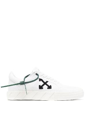 Off-White - White Vulcanised Canvas Low Top Sneakers